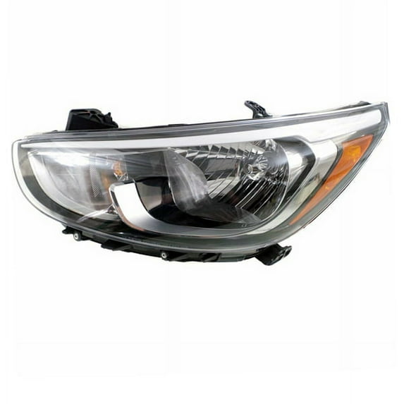 CAPA For 15-17 Accent Halogen Headlight Headlamp Light w/Bulb w/o LED Left Side
