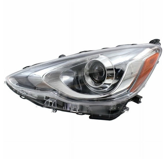 CAPA For 15-17 Prius C Halogen Headlight Headlamp Head Light w/Bulb Driver Side