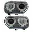 thumbnail image 1 of CAPA For 15-23 Challenger Halogen Headlight Headlamp Head Light w/Bulb SET PAIR, 1 of 5
