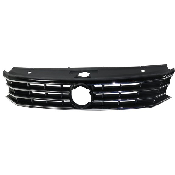 CAPA For 2016-2019 Passat Grille Assembly Front Black & Silver Plastic