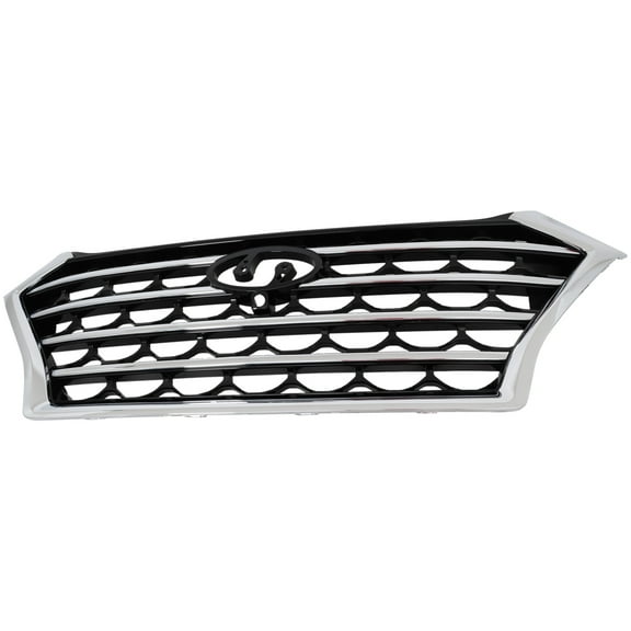 CAPA For 2019-2021 Tucson Front Grille Assembly Black/Chrome 86350D3660