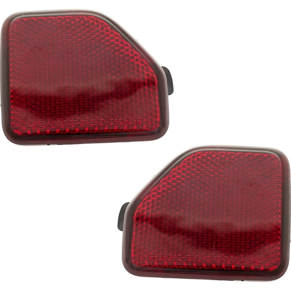 CAPA For 2019-2023 Wrangler Bumper Reflector Rear Red Plastic SET PAIR