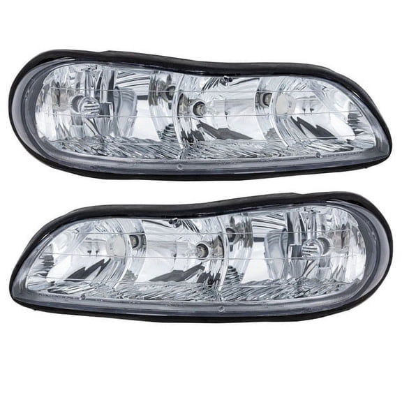 CAPA For Chevy Malibu/Olds Cutlass Headlight Headlamp Head Light w/Bulb SET PAIR