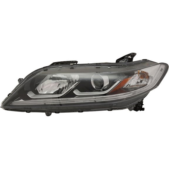 CAPA for 2016-2017 Accord Front Left Headlight Amber & Clear Plastic C