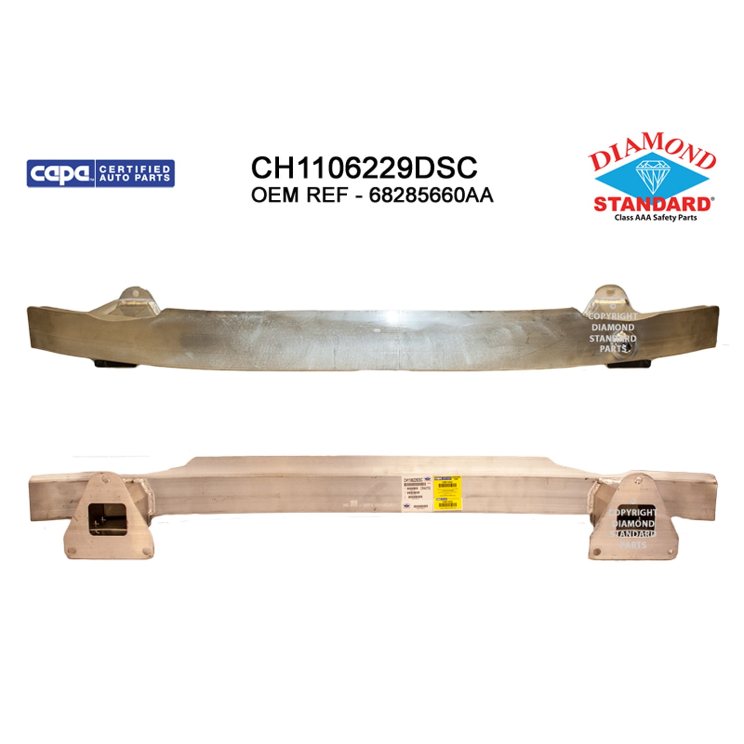 Bumer 38 CAPA for 2019-2023 Cherokee Rear Bumper Impact Bar CH1106229C - Walmart.com