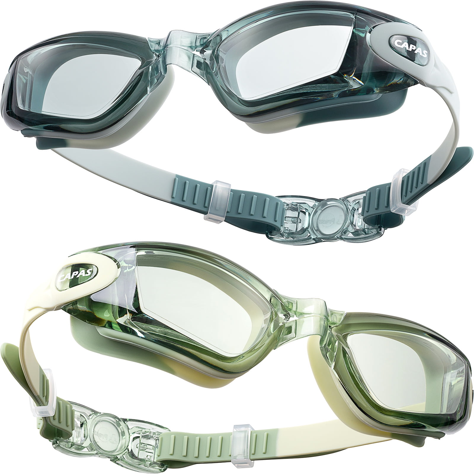 CAPAS Kids Swim Goggles, Pack of 2 Waterproof AntiFog AntiUV Water