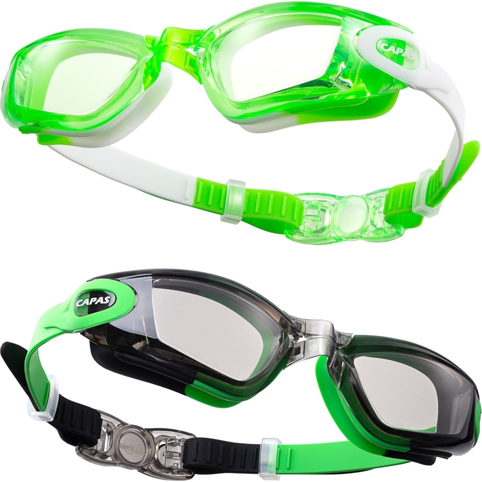 CAPAS Kids Swim Goggles, Pack of 2 Waterproof Anti-Fog Anti-UV Water ...