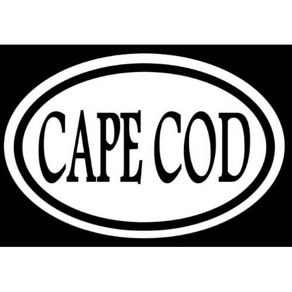 CAPE COD 6" STICKER DECAL OVAL NEW ENGLAND LOVE HONEYMOON VACATION SUMMER Fishing *C224*