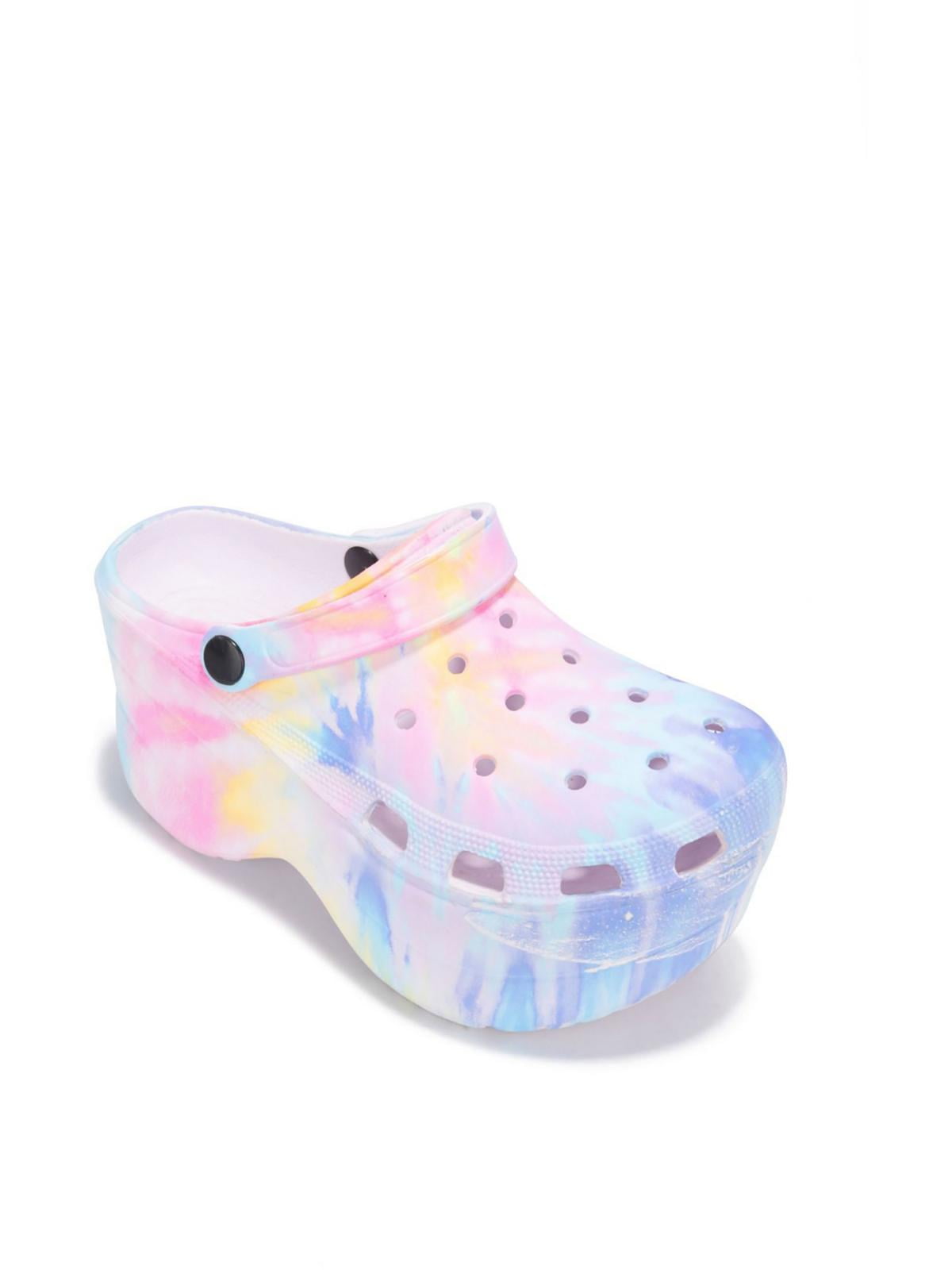 CAPE ROBBIN GARDENER CHUNKY PLATFORM ANKLE STRAP CUT OUT CLOG SANDAL TIE DYE 10 TIE DYE Walmart