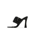 thumbnail image 1 of CAPE ROBBIN Tremble Black High Heel Open Toe Clear Mule Woven Pumps Sandals (BLACK, 6.5), 1 of 6