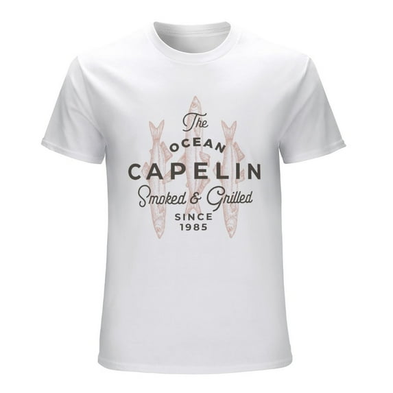 CAPELIN Vintage T-shirt Mens Cotton Classic Crewneck Short Sleeve Tees Unisex White XL