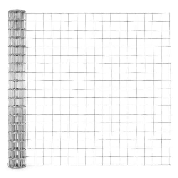 CAPHAUS 12.5 Gauge Galvanized Welded Fence Wire Roll, with 4” x 4” Square Mesh Opening, Wire Mesh Fencing Roll for Vegetables Garden Netting Chicken Coop Animal Enclosure (60 in. x 50ft.)