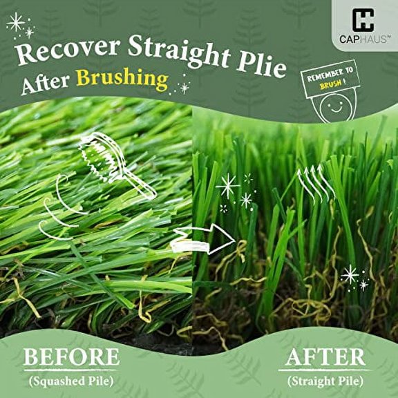 CAPHAUS 30 X 54 Inches Artificial Turf Grass Indoor/Outdoor, Faux Grass Decor, Grass Pad Mat for Pet Dogs, Potty Training with Drainage, Realistic Fake Grass Rugs for Garden, Lawn,