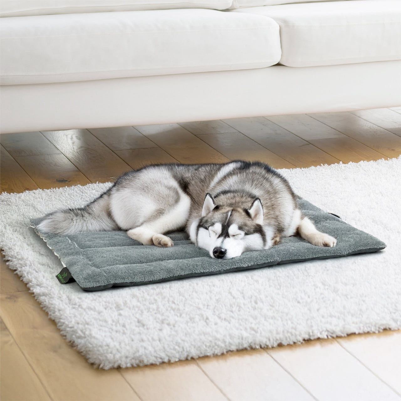 CAPHAUS 39.4" Plush Dog Bed for 42" Crate, Machine-Washable Soft Kennel Pad for Medium, Large Dog, Anti-Slip Crate Mat, Cozy Pet Sleeping Flat Cushion