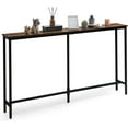 CAPHAUS 47” Industrial Design Console Table, Rustic Oak Wooden