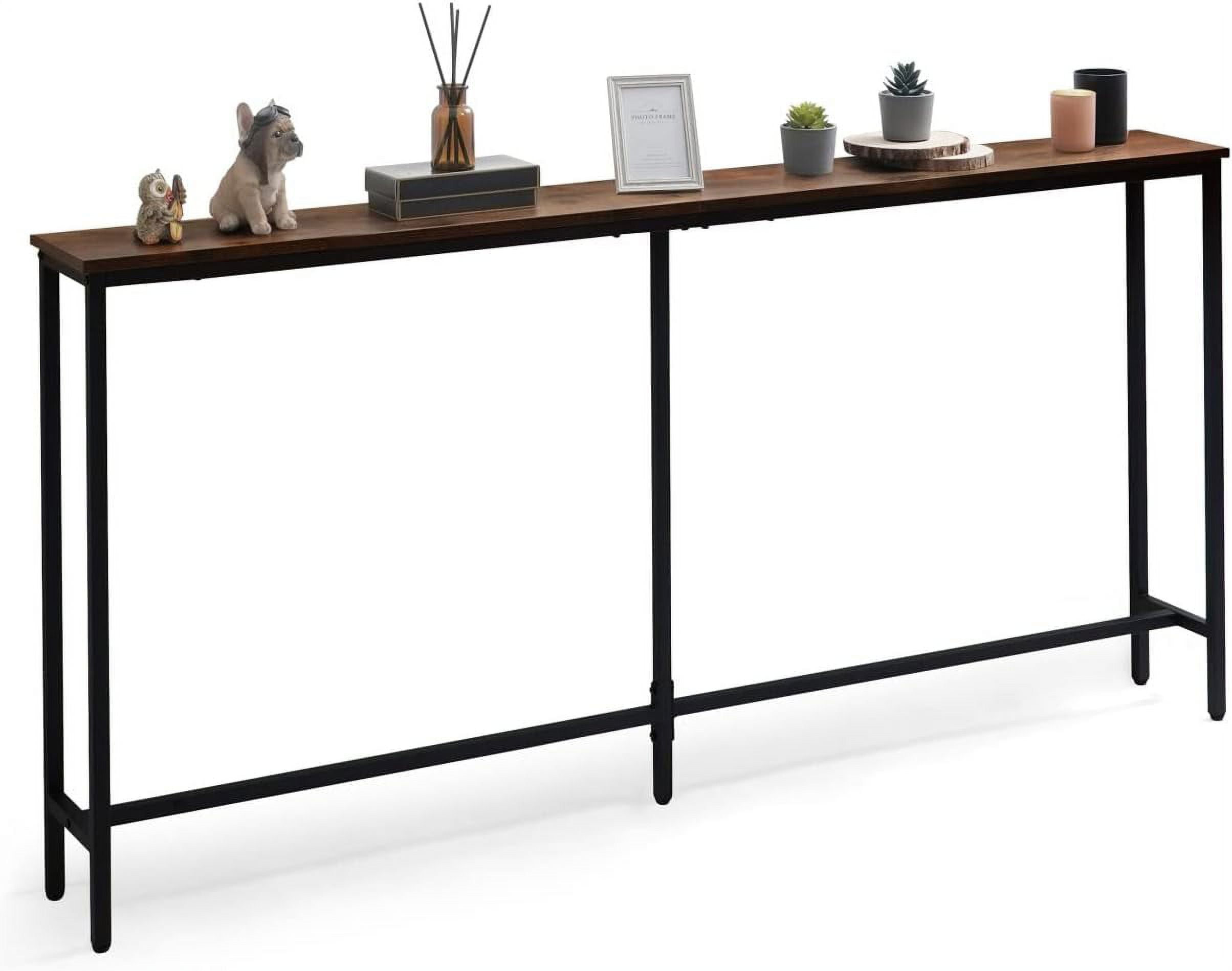 CAPHAUS 63‚Äù Solid Wooden Narrow Console Table for Entryway, Living