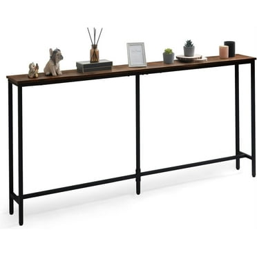 CAPHAUS Classic Design Console Table, Wood Composite, Rustic Oak