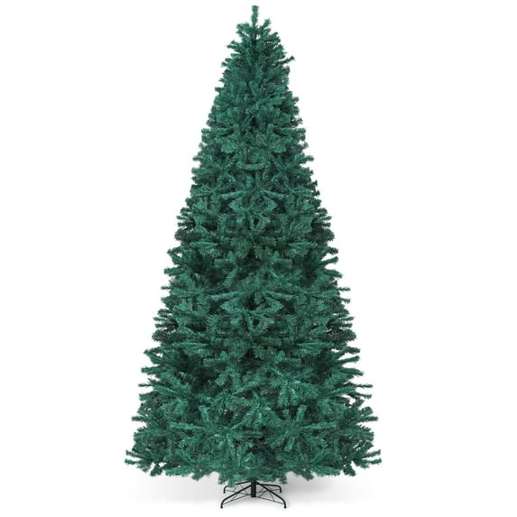 CAPHAUS 9 Feet Premium Pre-Hinged North Valley Spruce Full Artificial Green Christmas Tree, w/ 2,028 Branch Tips and Metal Stand, Fake Xmas Tree for Indoor Home, Office, Party, Holiday Decoration