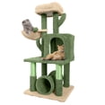 thumbnail image 1 of CAPHAUS Cactus Cat Tower for Indoor Cats, Cute 40-Inch Small Cactus Cat Tree Widened Perch for Large Cats & Kittens, Multi-Level Cat Activity Tree w/ Scratching Post, Tunnel, Basket, Cat Cave Condo, 1 of 8
