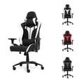 thumbnail image 1 of CAPHAUS Commercial Grade Gaming Chair, Upgraded Cylinder & 3D Armrest, Ergonomic Video Game Chair, Adjustable Height Office Chair, Racing Swivel Recliner, Headrest & Lumbar Support, White, 1 of 9