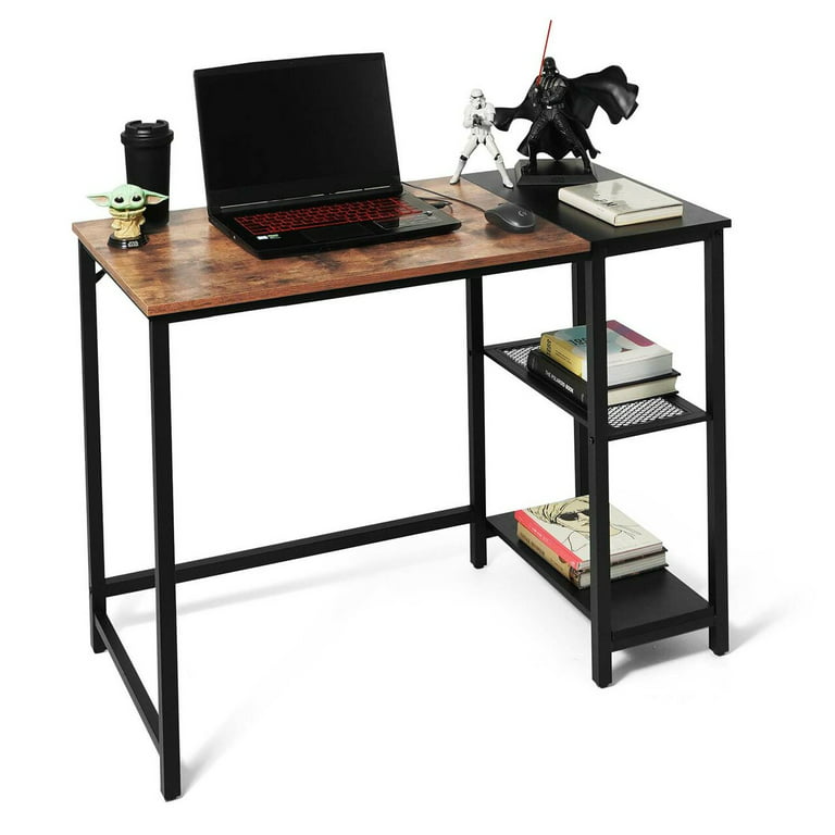 Cubiker Computer Desk 40 inch Home Office Writing Study Desk, Modern Simple  Style Laptop Table with Storage Bag, Black