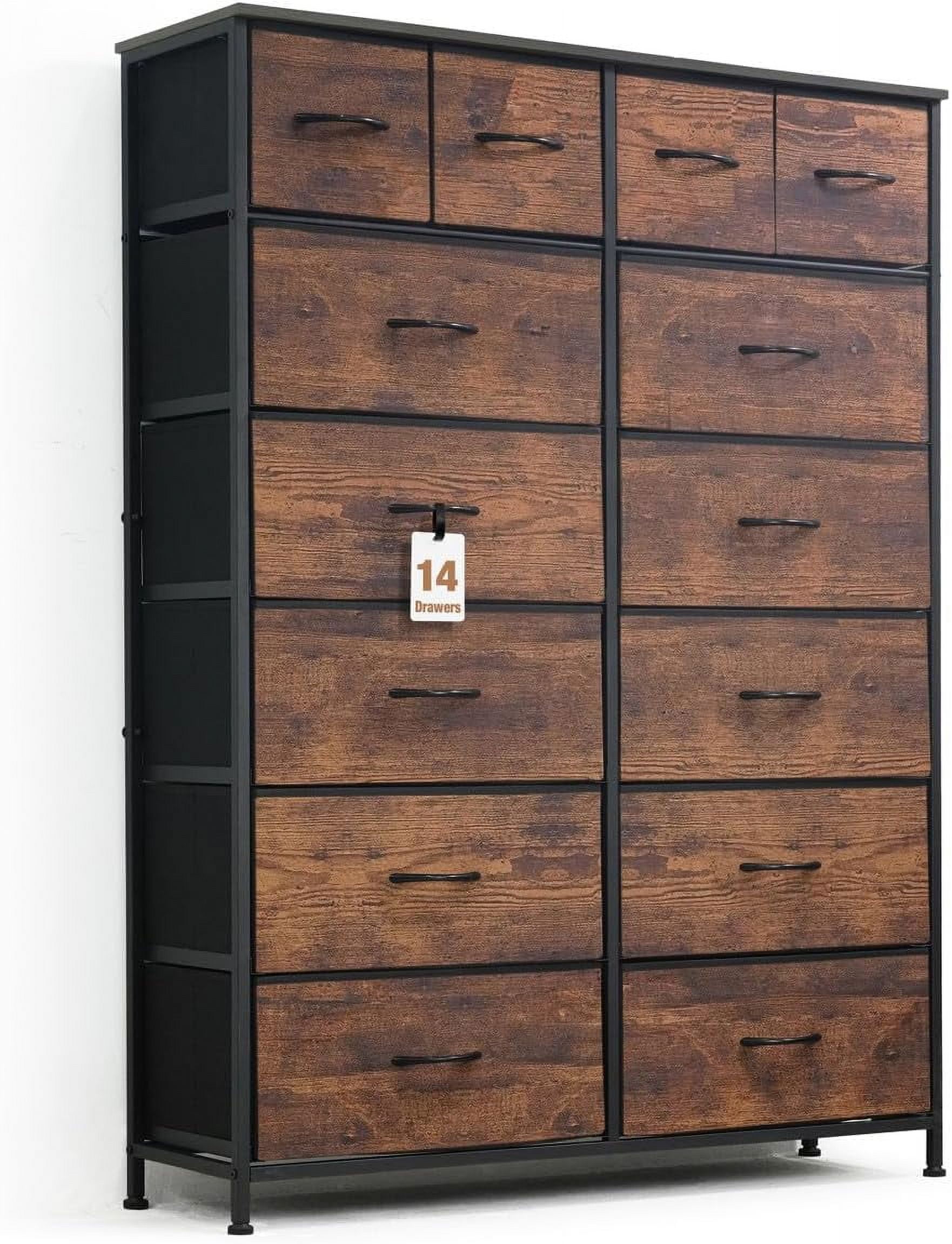 Sorting Drawer CAPHAUS Drawer Storage Tower w/ 14 Fabric Bins, Office Drawer, Sorting ...