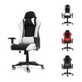 thumbnail image 1 of CAPHAUS Ergonomic Gaming Chair, High Back PU Leather Office Chair, Backrest and Seat Height Adjustable Video Game Chair, Swivel Recliner w/ Headrest, Armrest, and Lumbar Support, White, Classic, 1 of 9