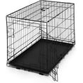 CAPHAUS Foldable Dog Crate Wire Metal Dog Kennel w/Divider Panel, Leak