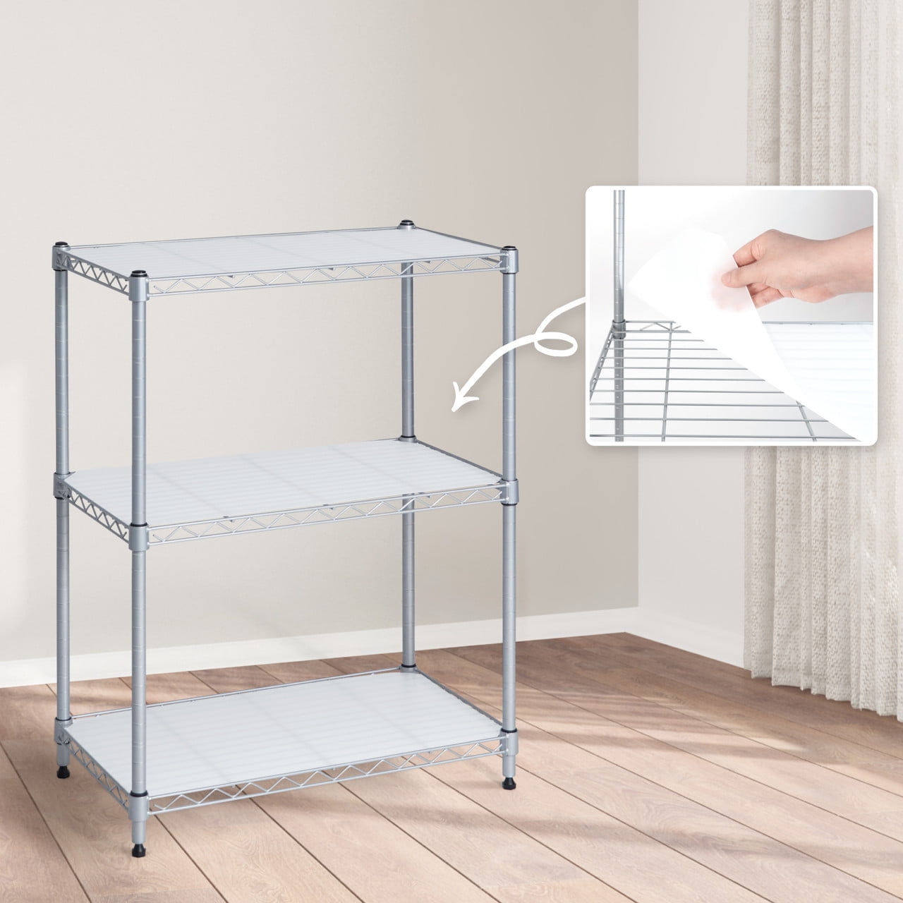 CAPHAUS NSF Adjustable Shelves Metal Wire Shelving Unit w/ Liners