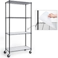 thumbnail image 1 of CAPHAUS NSF Commercial Grade Heavy Duty Wire Shelving w/ Wheels, Leveling Feet & Liners, Storage Metal Shelf, Garage Shelving Storage, Utility Wire Rack Storage Shelves, w/ Liner, 36 x 18 x 76 4-Tier, 1 of 8