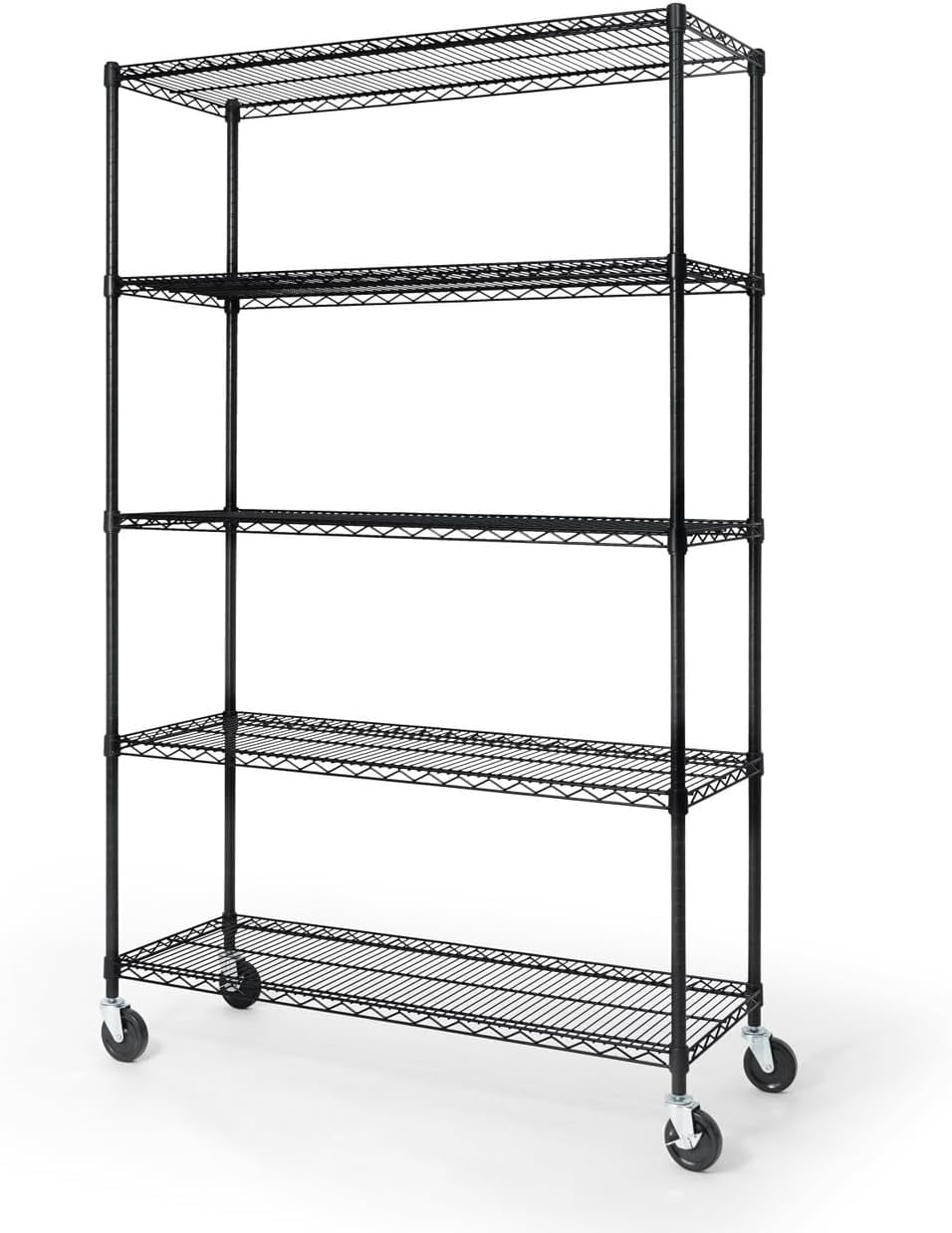 Leviling Racks CAPHAUS NSF Heavy Duty Commercial Adjustable Wire Shelving w/ Wheels ...