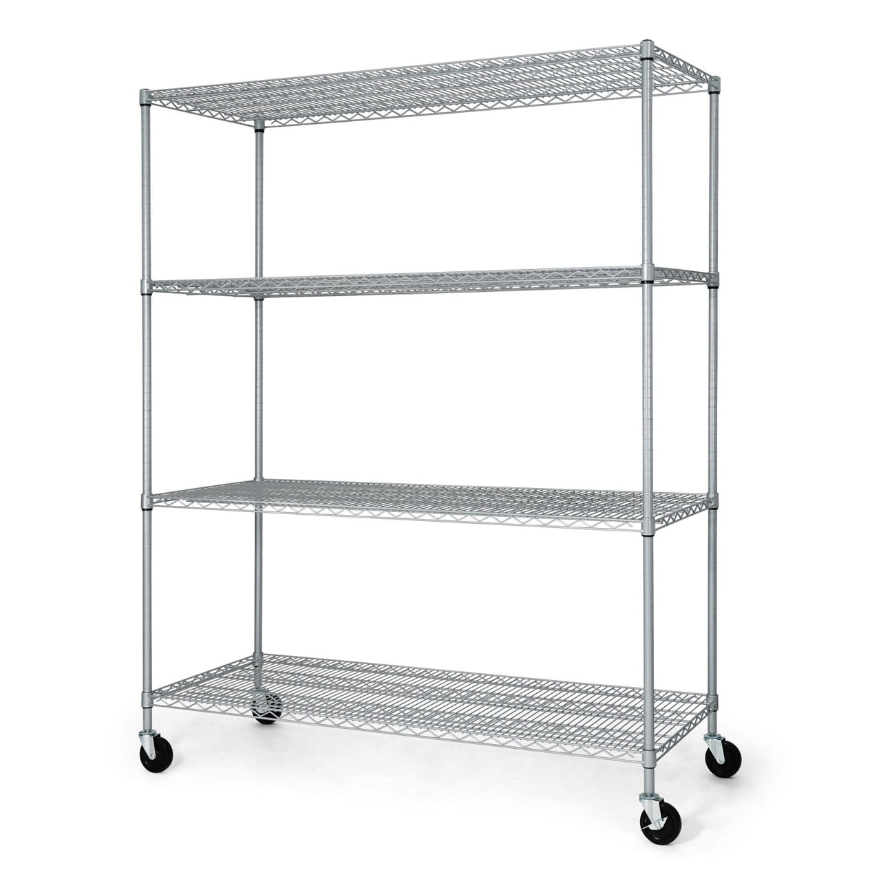 Leviling Racks CAPHAUS NSF Heavy Duty Commercial Adjustable Wire Shelving w/ Wheels ...