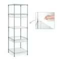 thumbnail image 1 of CAPHAUS NSF Wire Shelving Unit w/ Baskets & Liner, Storage Rack Corner Shelves, Storage Rack Kitchen, Bathroom, Laundry Closet, Wire Shelving Basket Shelves, Silver Grey, 5 Tier, 1 of 9
