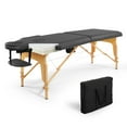 thumbnail image 1 of CAPHAUS Premium Memory Foam Massage Table, 84 Inch Foldable & Portable Massage Bed, Height Adjustable Spa Bed, Facial Cradle Salon Bed with High Quality Wooden Legs & Carry Case, 28 Inch Wide, Black, 1 of 8