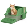 thumbnail image 1 of CAPHAUS XL Enclosed Stainless Steel Cat Litter Box with Lid, Extra Large High Sided Metal Cat Litter Pan w/ Scoop, Odor Control Design, Easy Clean & Anti-Leakage, High Sided Steel Litter Box, Green, 1 of 8