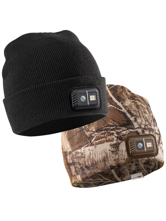 Rechargeable 4.0 Knit APX Beanies, 2 Pack (Real Tree & Black)