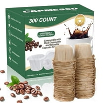 CAPMESSO Paper Coffee Filters,300 Count K Cup Basket Filter for Keurig Kcup 1.0 and 2.0