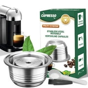 CAPMESSO Reusable Vertuoline Pod Stainless Steel Refillable Vertuo Coffee Capsule(8OZ-Coffee Cup)