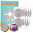 thumbnail image 1 of CAPMESSO Vertuoline Foil Lid Aluminum Coffee Filter Discs Seals Capsule Cover 63mm (100 Count), 1 of 7