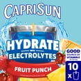 thumbnail image 1 of Capri Sun Hydrate with Electrolytes Flavored Drink with Other Natural Flavor, 10 Pouches, for On-the-Go Hydration and School Lunches, Fruit Punch, Good Source of Vitamin E, 6 oz, 1 of 16
