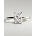 thumbnail image 1 of CAPRICARATS 2.00Ct Radiant Cut Moissanite Floating Low-Set Solitaire Engagement Ring – Hidden Halo Flush Design in 10K White Gold for Women, 1 of 6