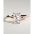 thumbnail image 1 of CAPRICARATS 2.00Ct Radiant Cut Moissanite Floating Low-Set Solitaire Engagement Ring – Hidden Halo Flush Design in 18K Rose Gold for Women, 1 of 6