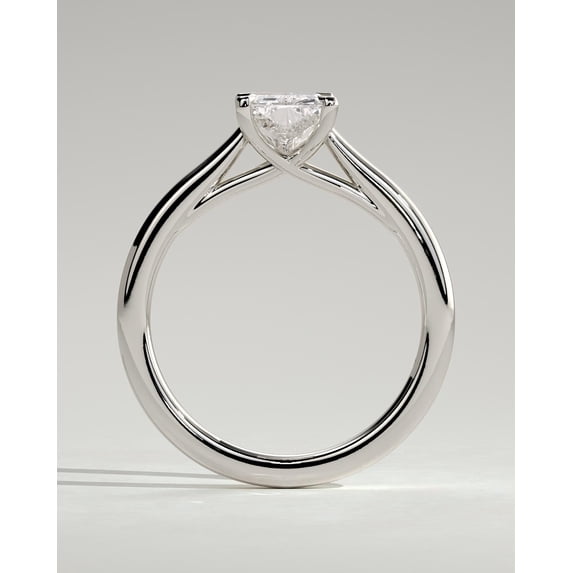 CAPRICARATS 3.00Ct Radiant Lab Grown Diamond Trellis Cathedral Engagement Ring, 10K White Gold
