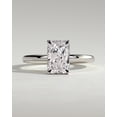 thumbnail image 1 of CAPRICARATS 3.00Ct Radiant Moissanite Engagement Ring, Hidden Halo, 18K White Gold, 1 of 5