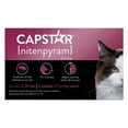 thumbnail image 1 of CAPSTAR (Nitenpyram) Fast-Acting Oral Flea Treatment for Cats (2-25 lbs), 6 Tablets, 11.4 mg, 1 of 8