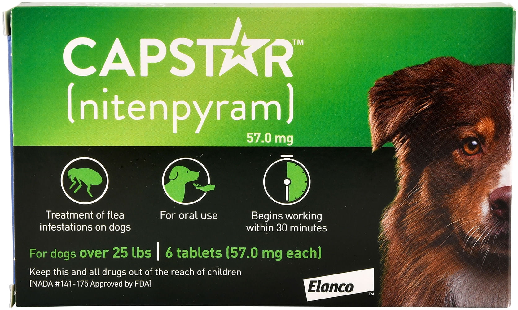 CAPSTAR nitenpyram Fast Acting Oral Flea Treatment for Large