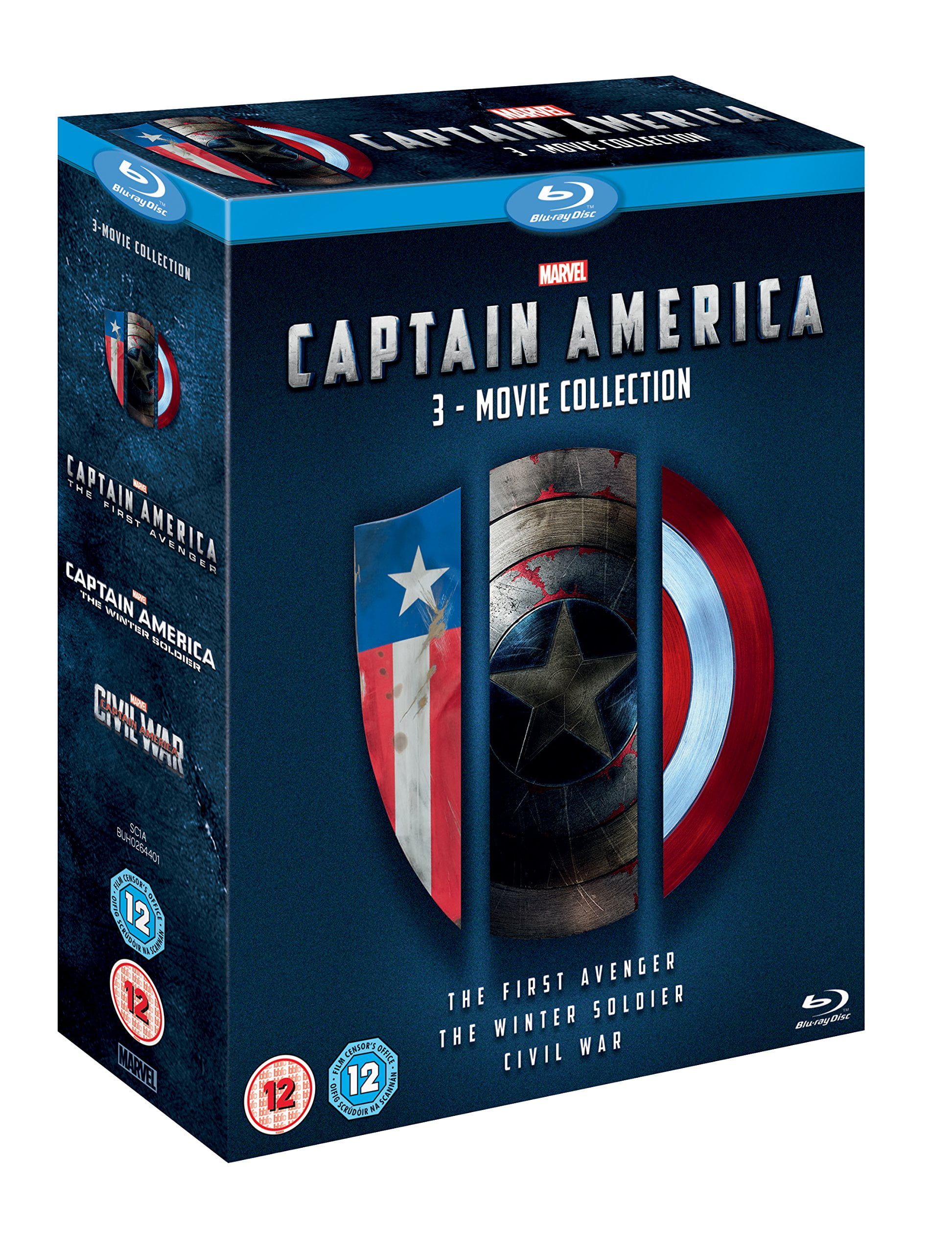 MARVEL CAPTAIN AMERICA 3 MOVIE BLU RAY COLLECTION