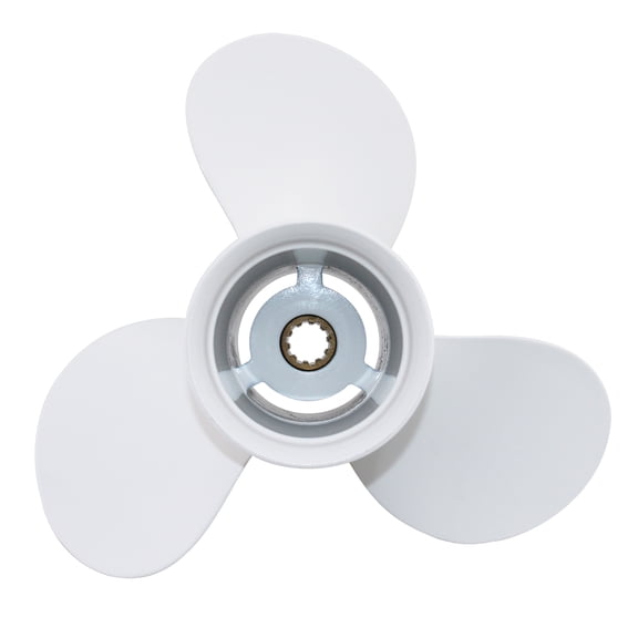 CAPTAIN Outboard Propeller fit YamahaE-Tec 25-30 HP, 10 Spline Tooth Board Prop, OEM RH Aluminum Propellers for20 25 30 F25  HP Engines, 9 7/8x8Pitch