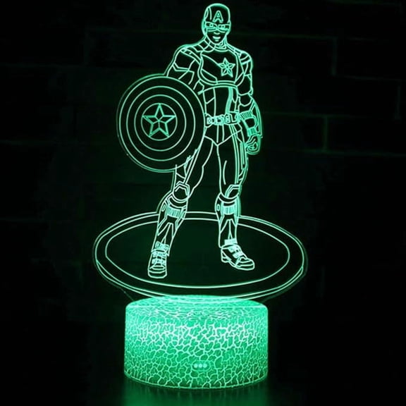 CAPTIAN AMERICA 3D DEOCORATIVE KIDS LIGHT
