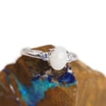 thumbnail image 1 of CAPTIVATING SPARK STERLING SILVER NATURAL AUSTRALIAN WHITE OPAL RING, 1 of 4